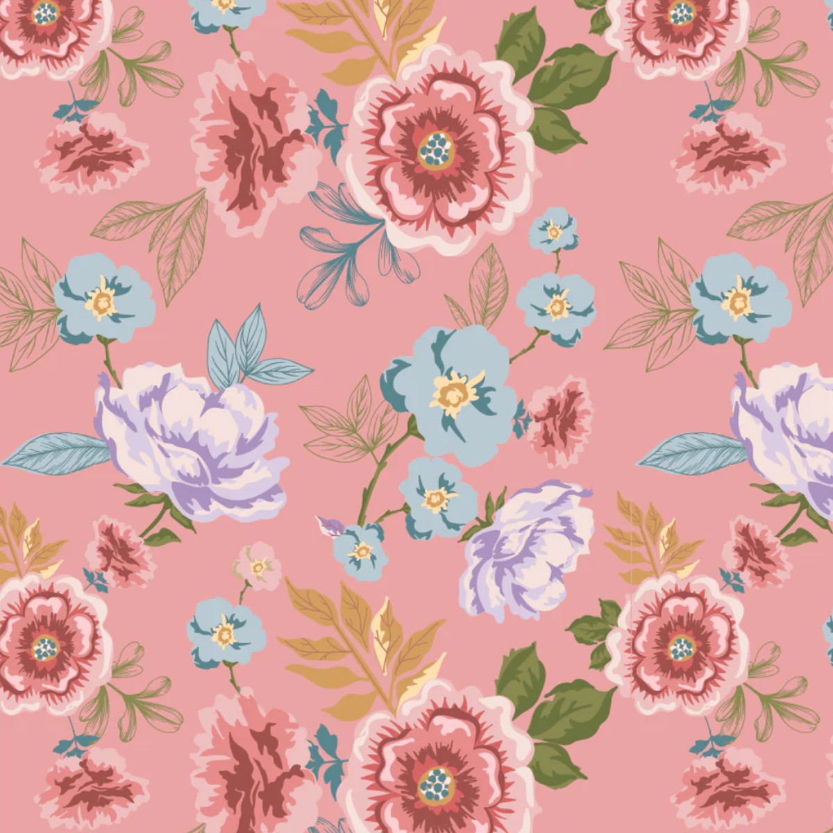 Nature Sings ~ Rose Garden ~ NS24121 Pink