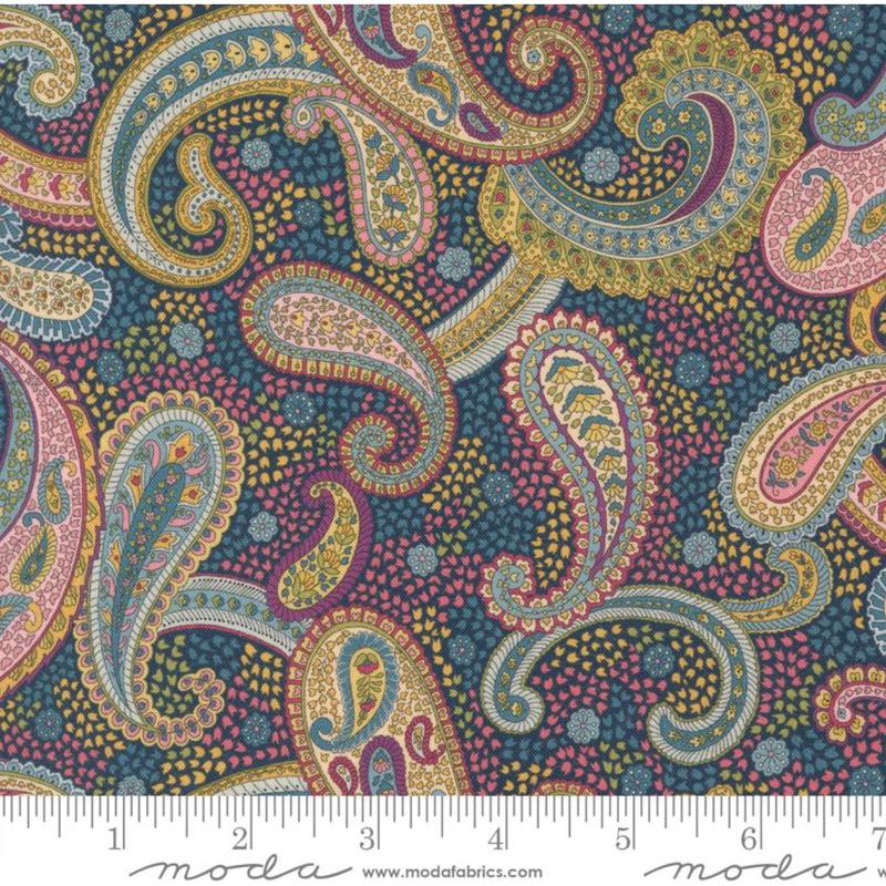 Chelsea Garden ~ Bohemian Flare ~ 33743 12 Navy Multi ~ One Yard