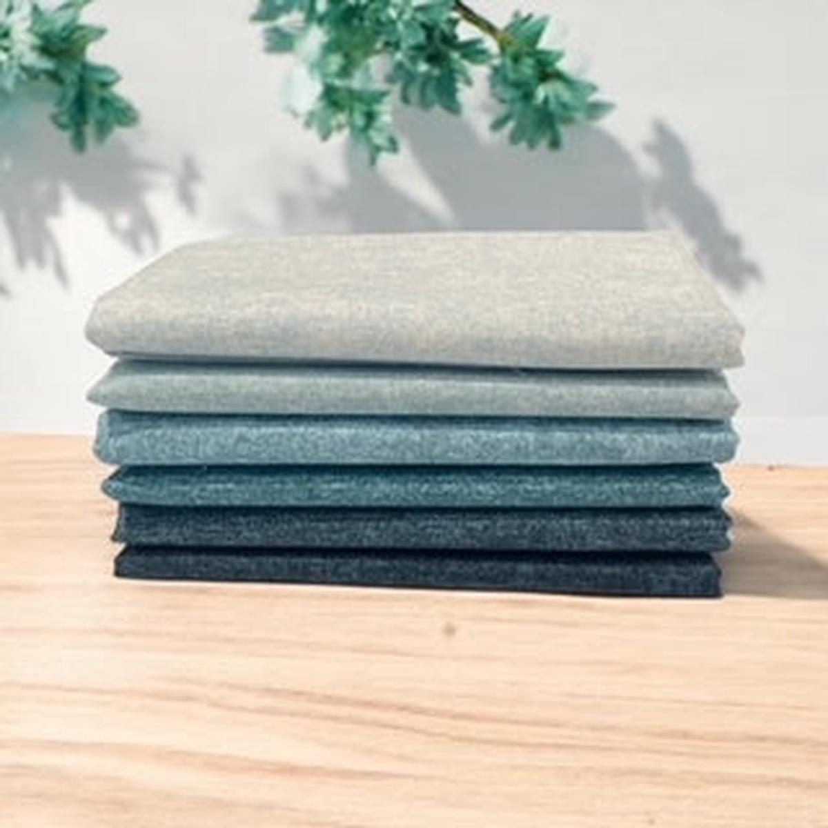 Cotton Shot ~ Teal Ombr Fat Quarter Bundle 6pcs