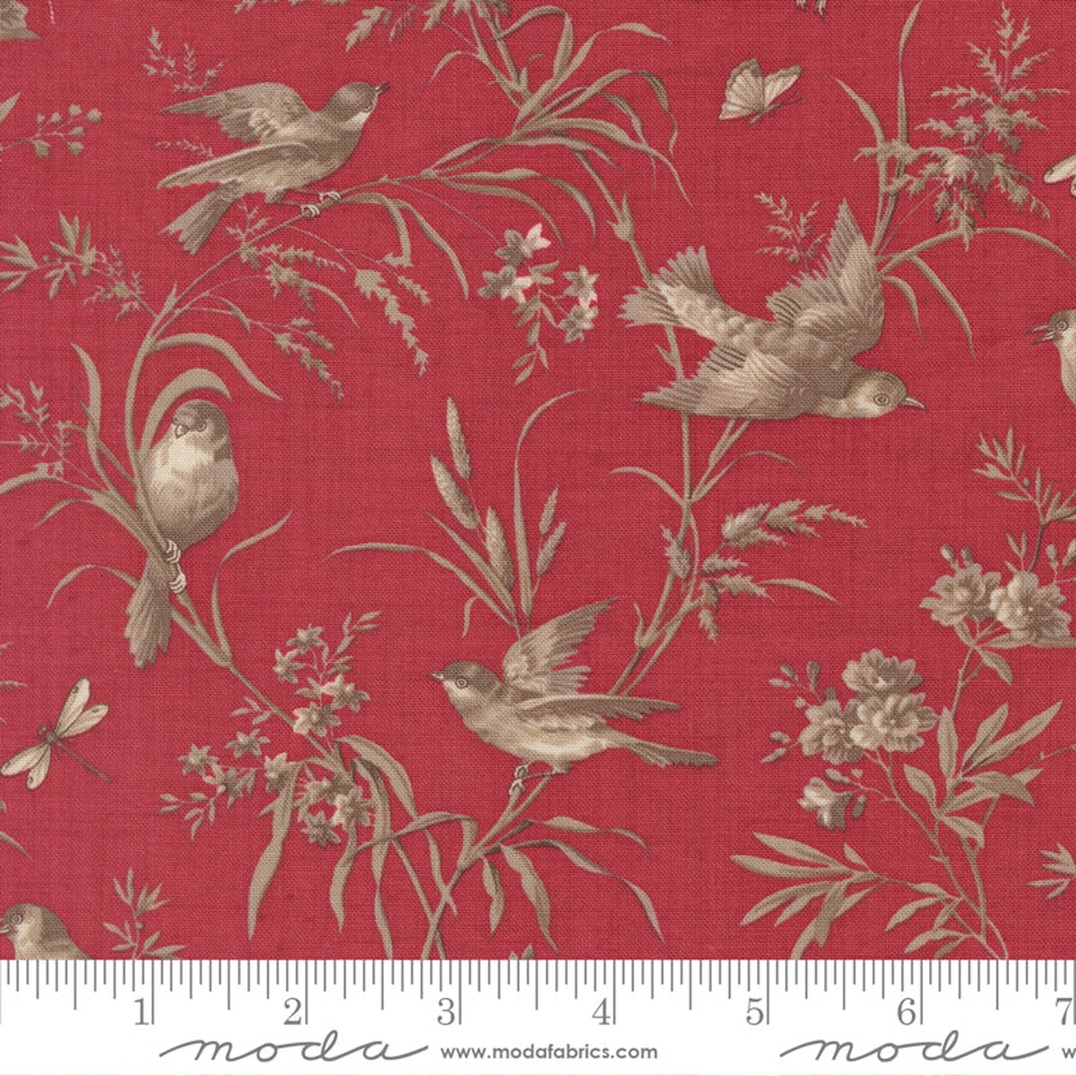 Joie De Vivre ~ Moineau Florals ~ 13983 14 Rouge