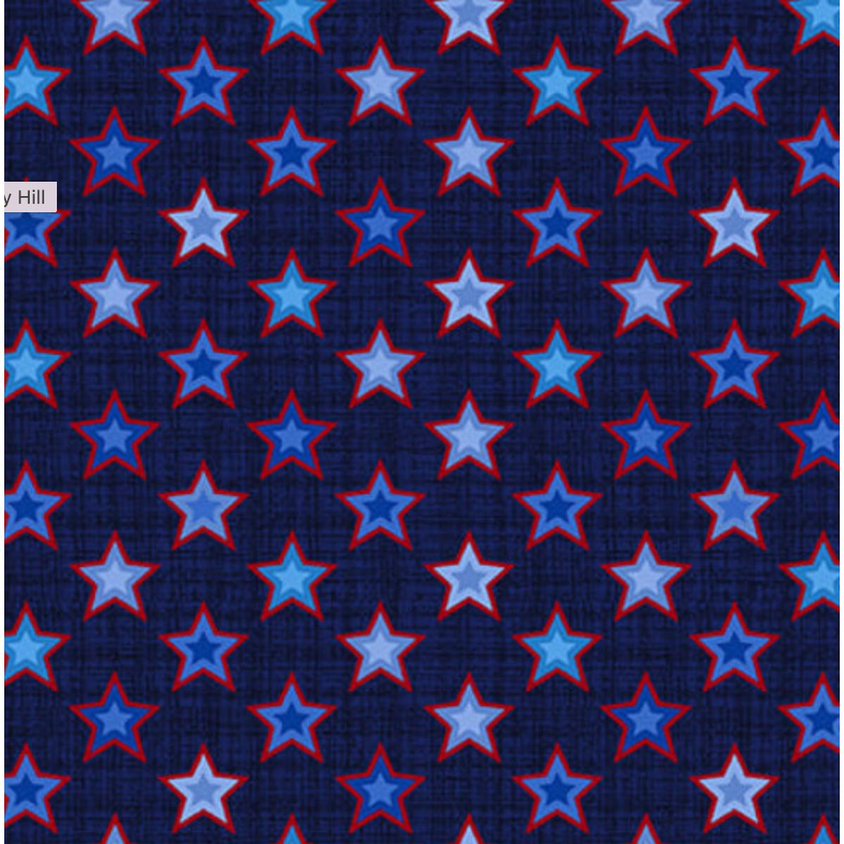 Liberty Hill ~ Stars ~ 3191-77 Navy