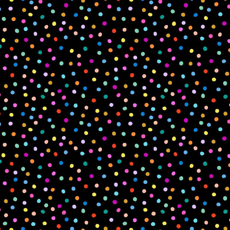Dusk ~ Pompoms ~ 92040-99 Black Multi