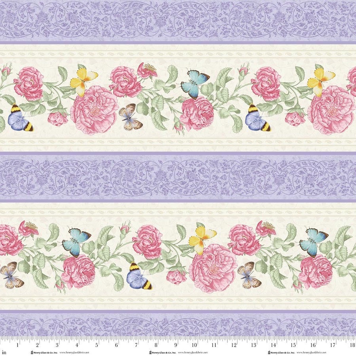 Fluttering Florals ~ 2175-25 Pink/Lavender