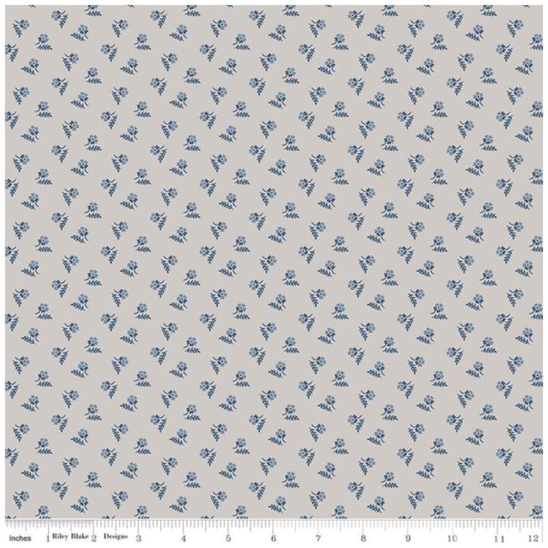 Serenity Blues ~ Tiny Floral ~ C14785-TAUPE