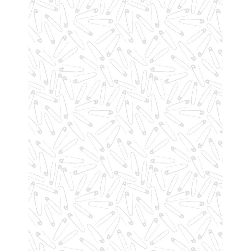 Sew Happy ~ Safety Pins White on White ~ 1817-39153-100