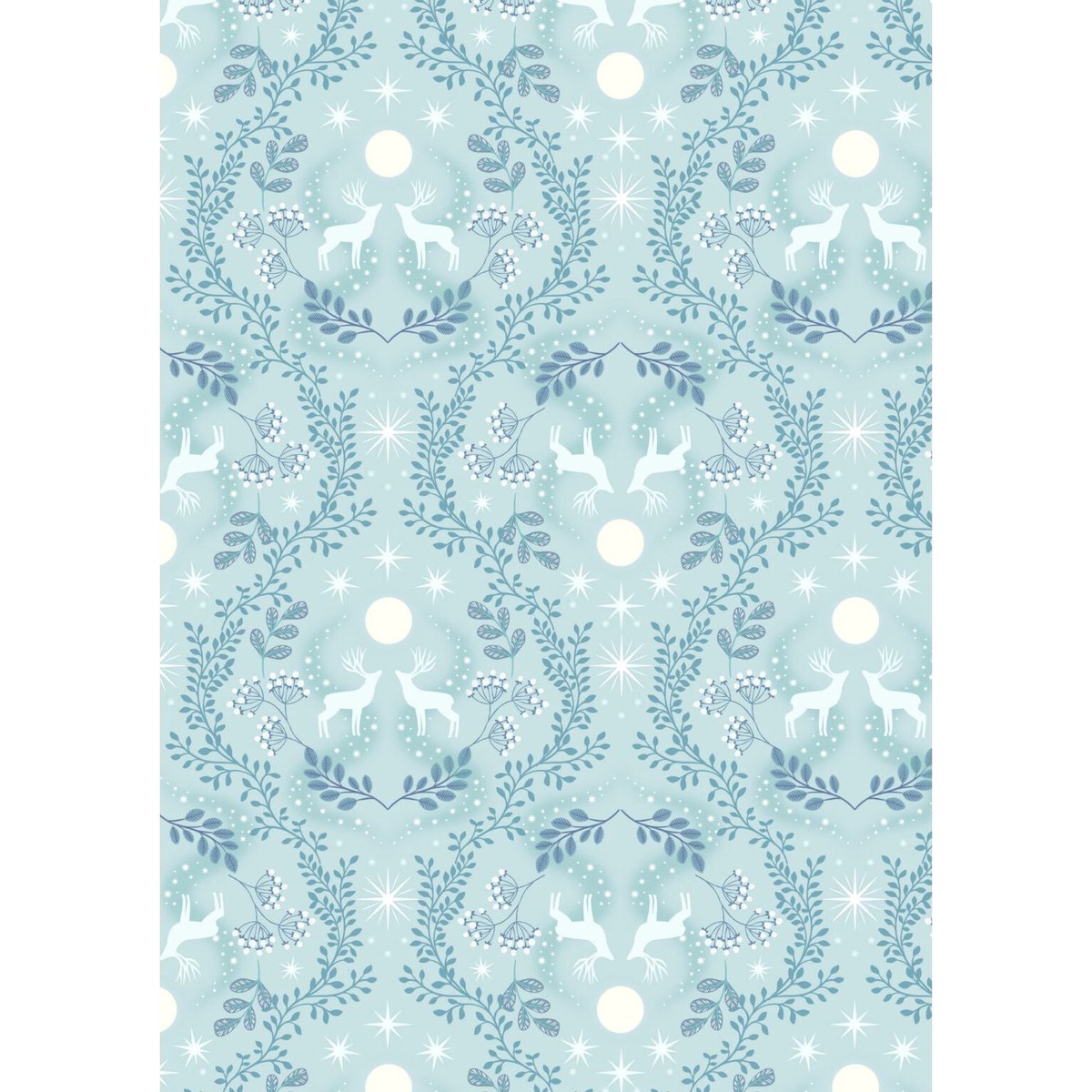 A Winter's Moon ~ Stag on Ice ~ A952 A Ice Blue with Pearl