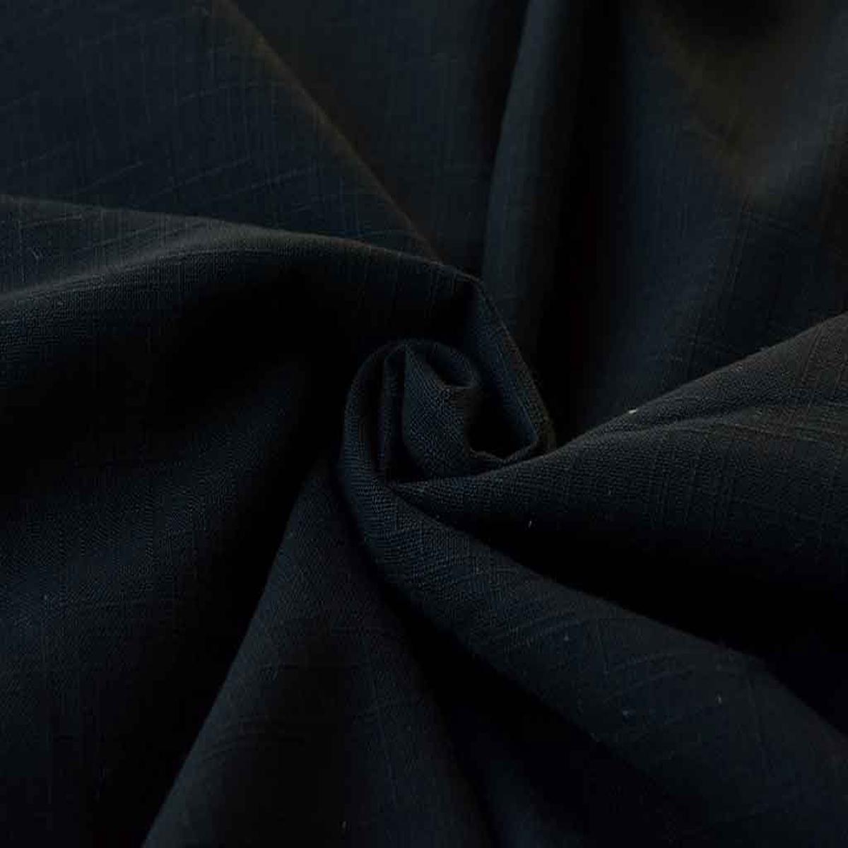 Black Plain Cambric Cotton Slub Fabric (Wholesale)