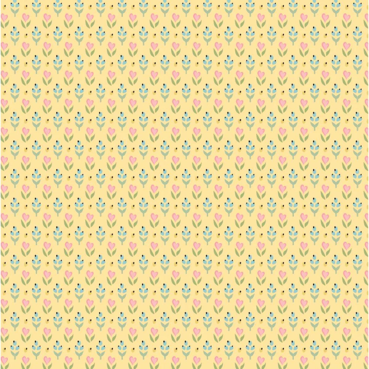 Finding Wonder ~ Hearts & Berries Yellow ~ FW24216~ One Yard