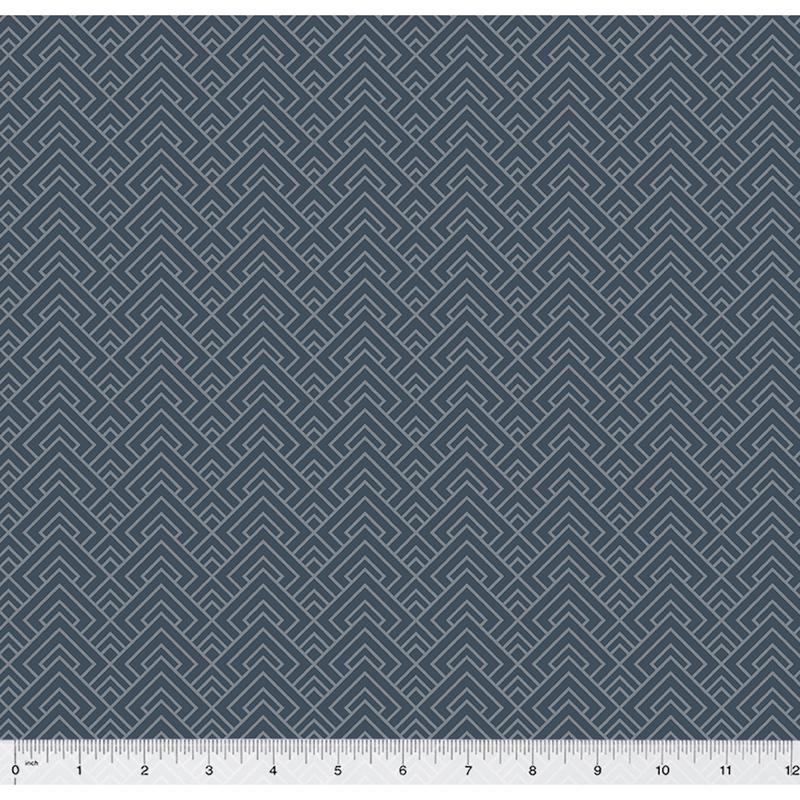 Laurel ~ Blooming Blocks ~ Navy 53836-7
