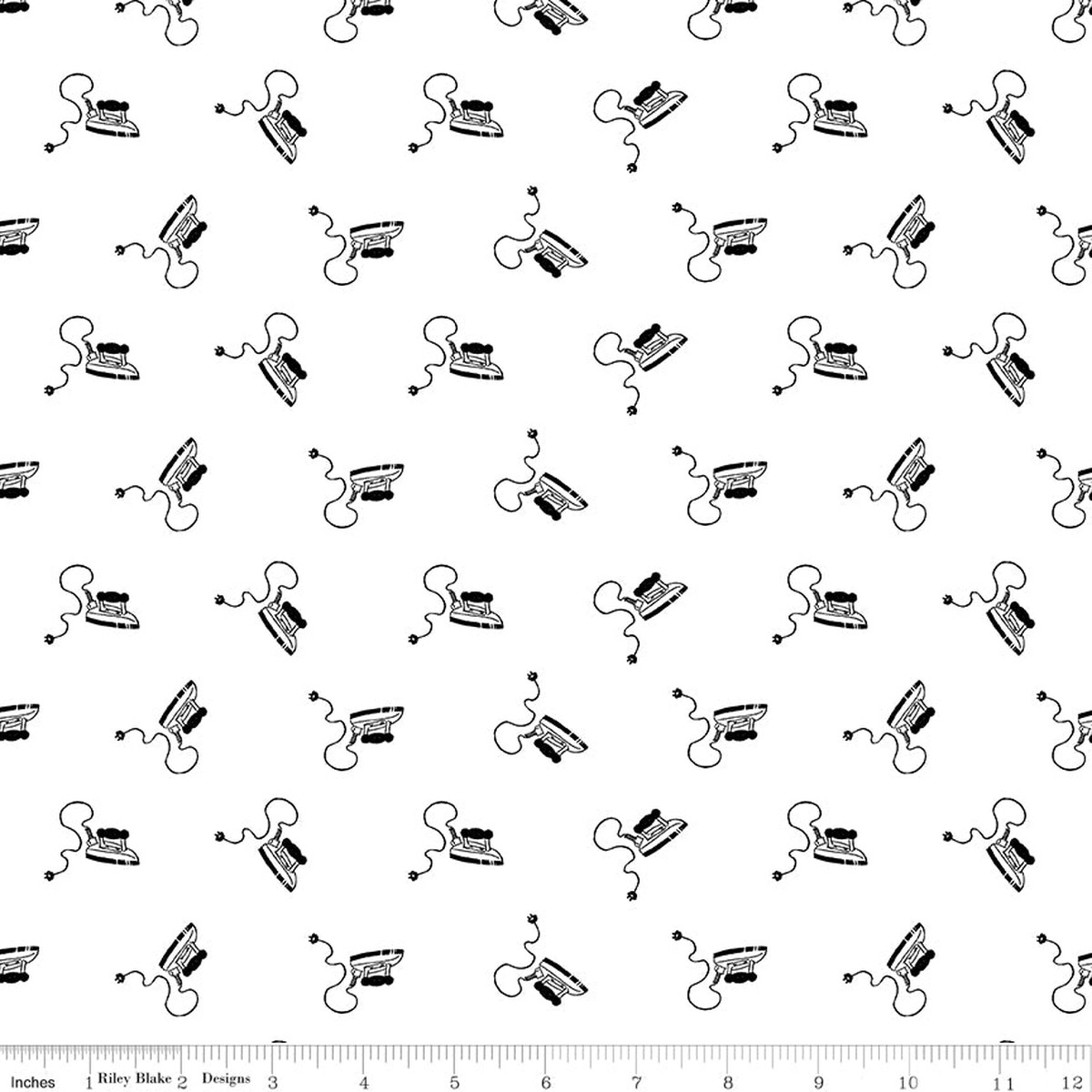 Press On ~ Mini Irons ~ 34" x WOF remnant C15261-BLACK