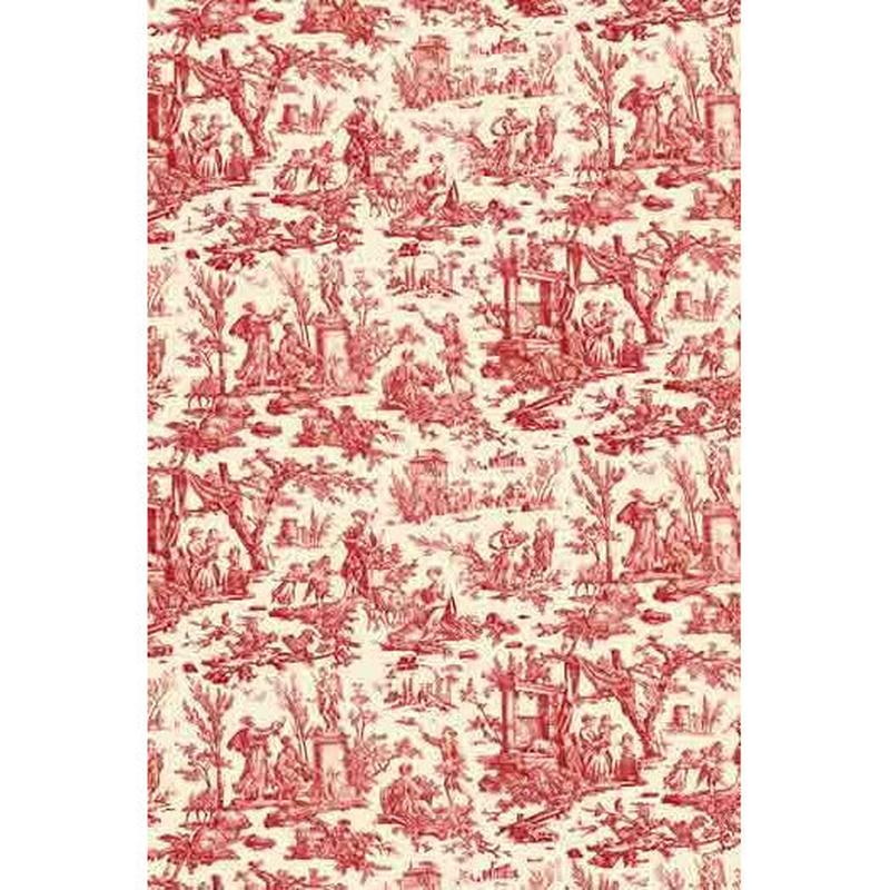 Sajou Oilcloth Fabric | Offrande Red Miniature