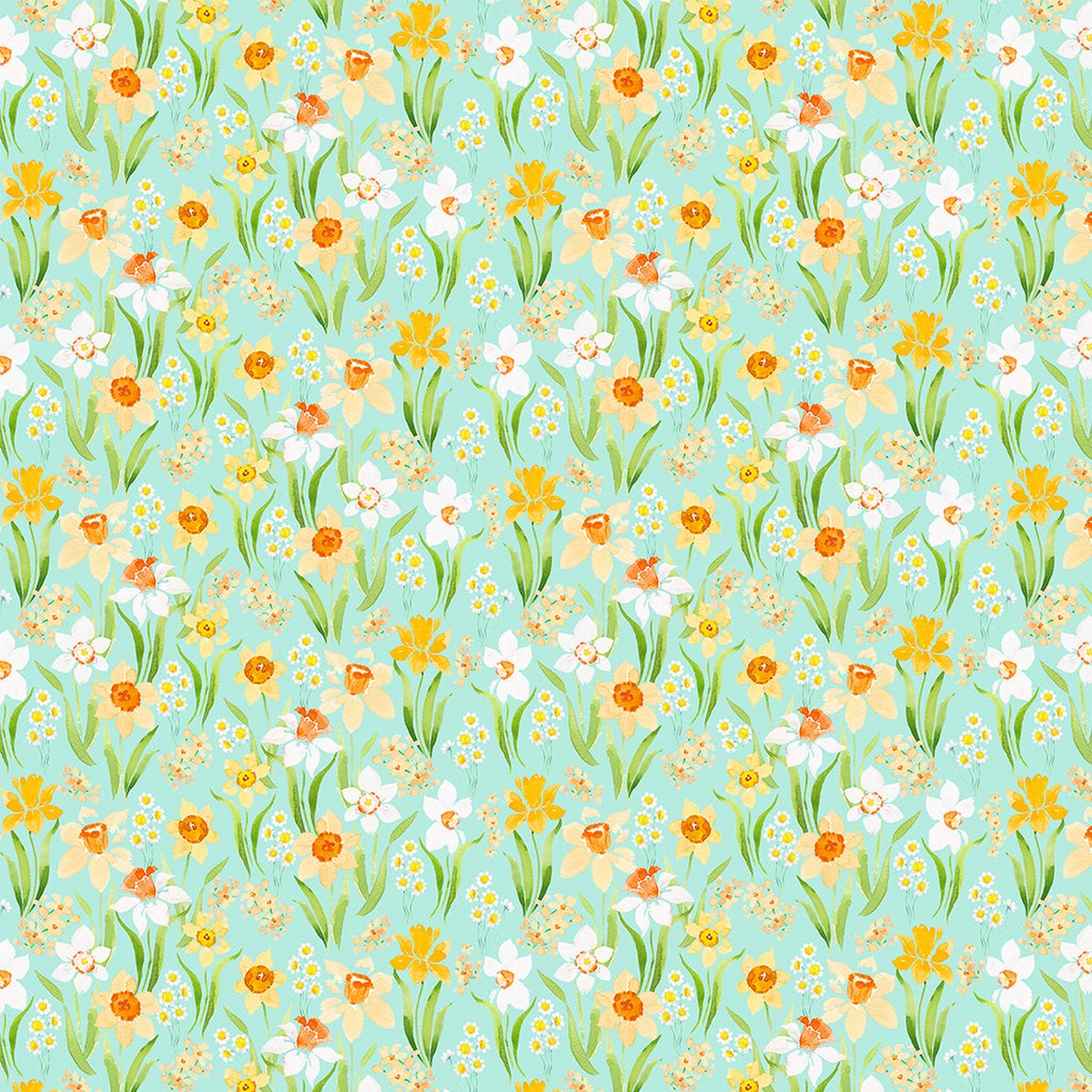 Spring Cheer ~ Daffodils ~ Y4694-103 Green