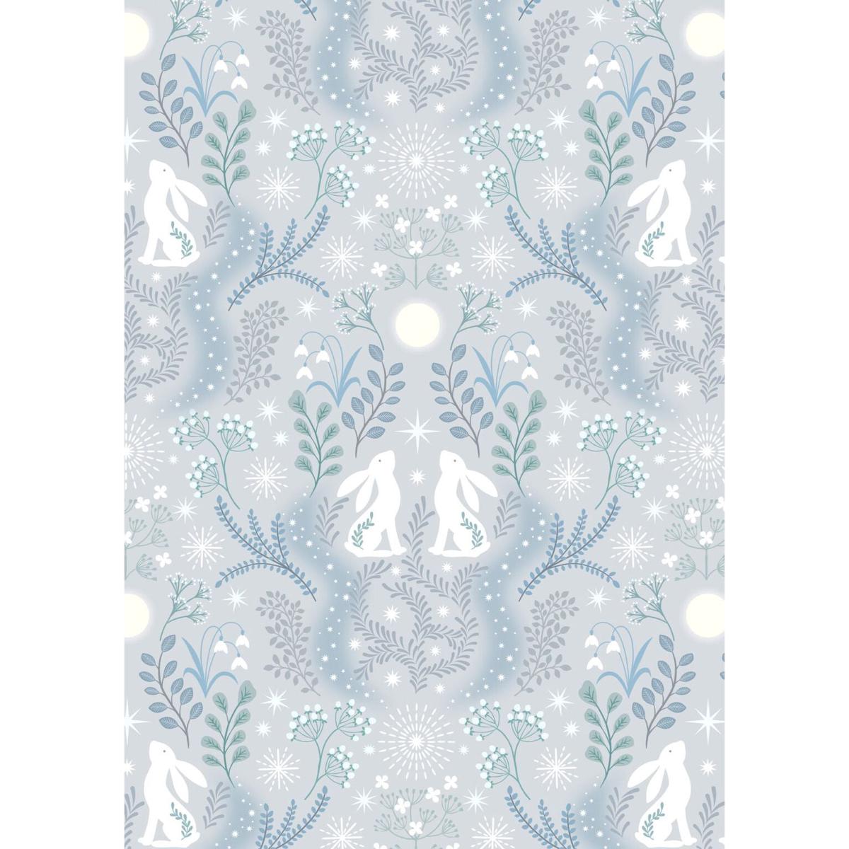 A Winter's Moon ~ Winter Hare ~ A947 A Light Silver with Pearl