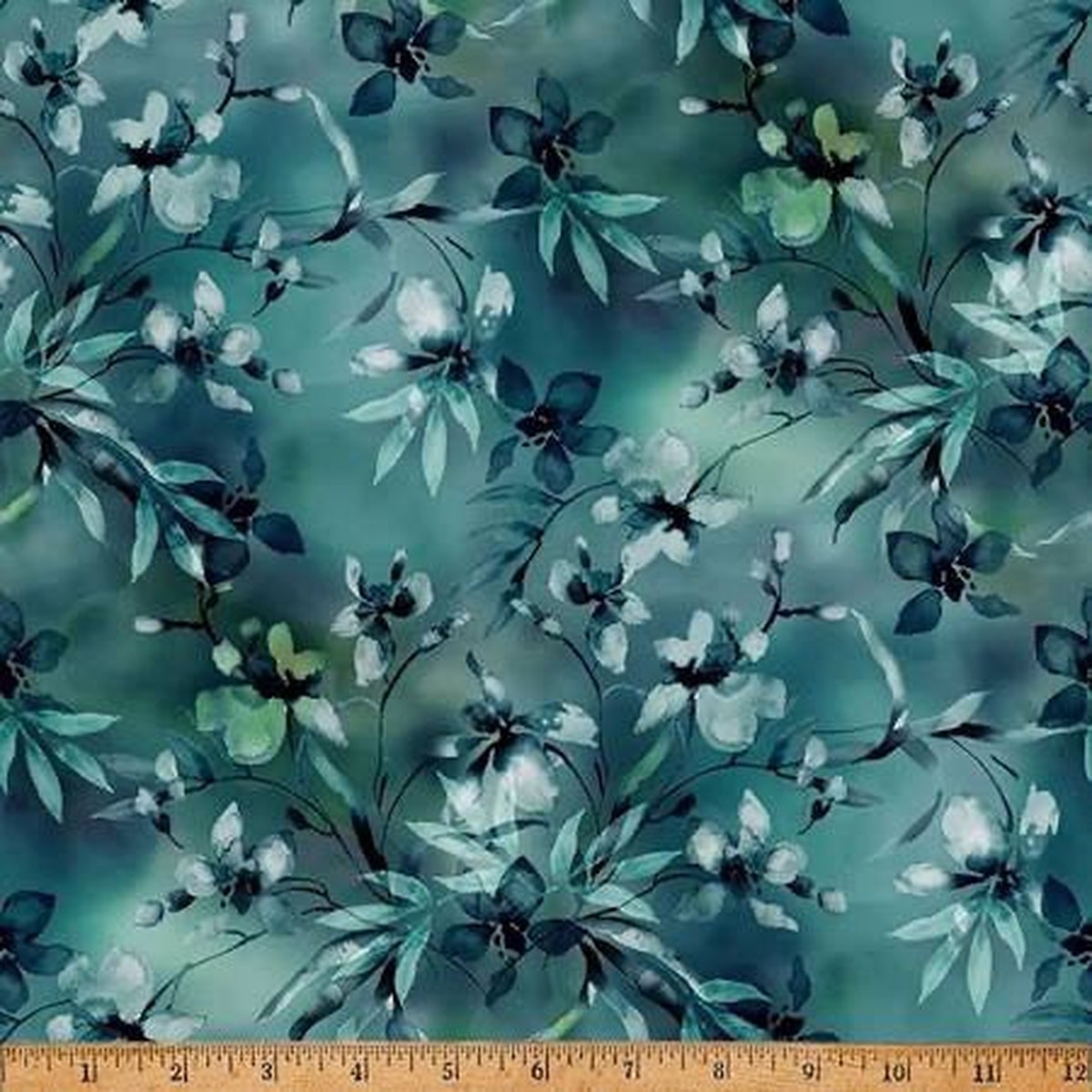 Blush Garden ~ 36" x WOF W5499-61 Turquoise