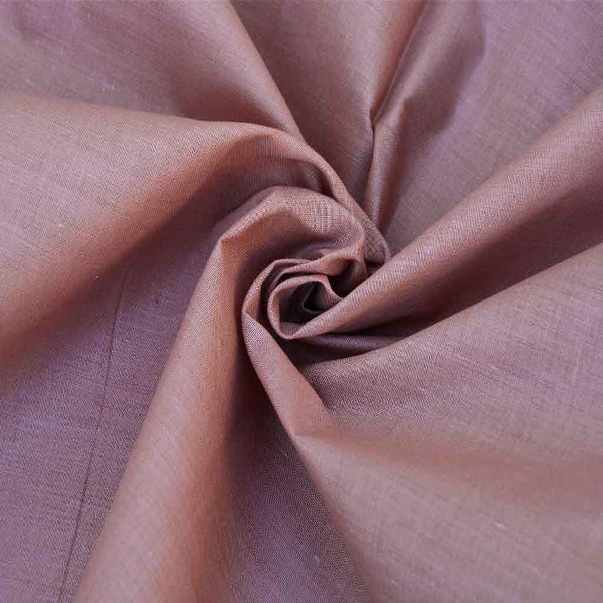 Caramel Brown Plain Glazed Cotton Fabric (Wholesale)