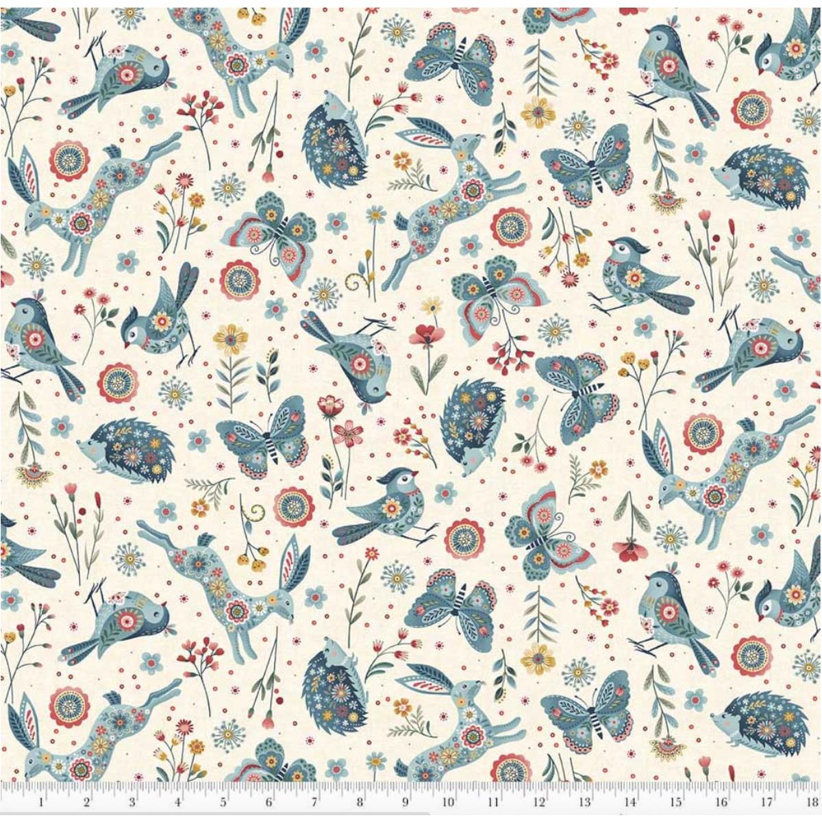 Norwegian Forest ~ 27" remnant ~ Woodland Character Toss ~ 3548-44 Cream