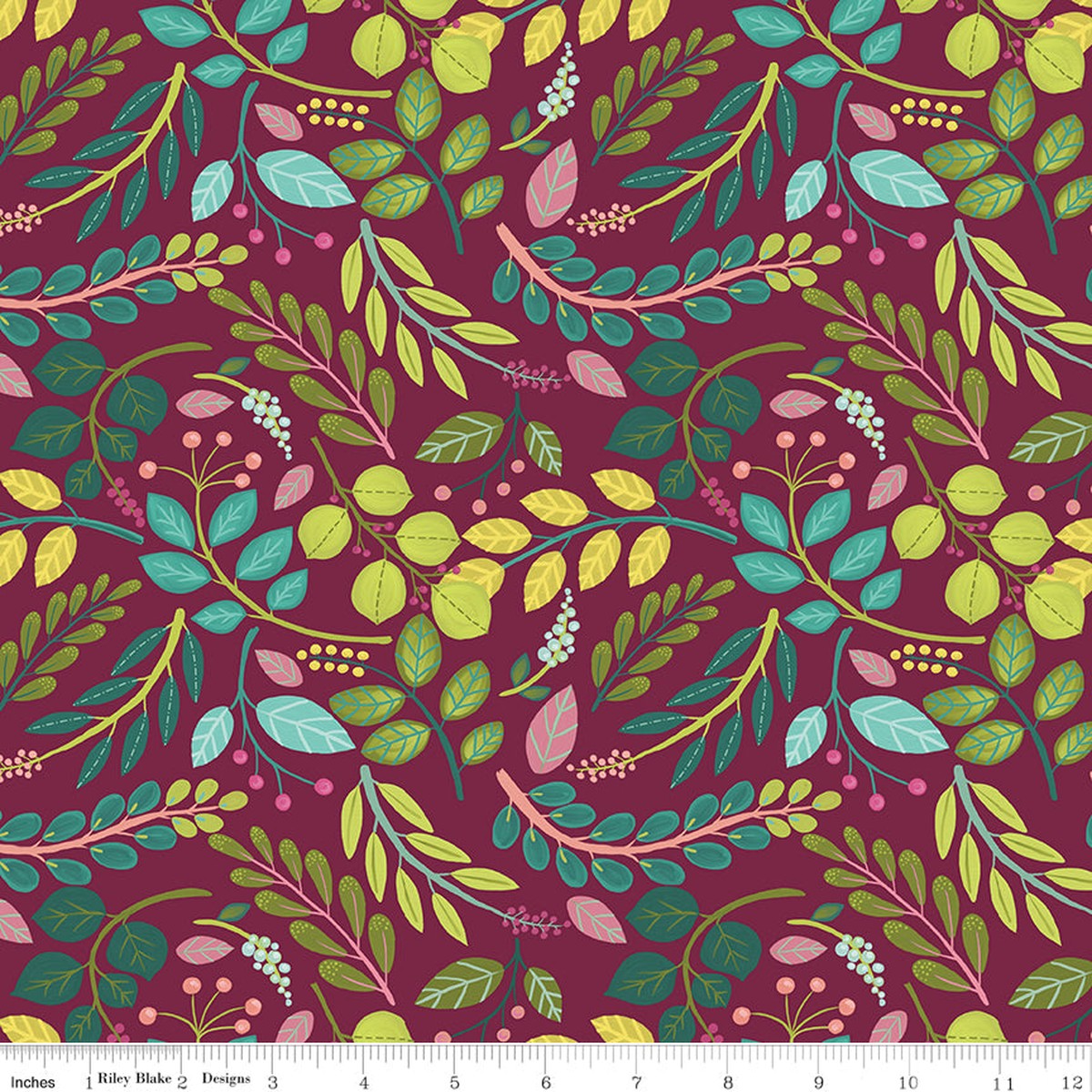 Fragrant Fields ~ Sprigs C15221-MAROON