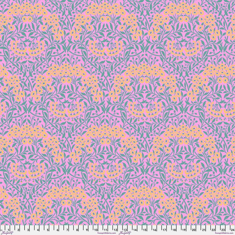 Kaffe x Morris & Co ~ Michaelmas Daisy ~ Pink PWKW007.PINK One Yard