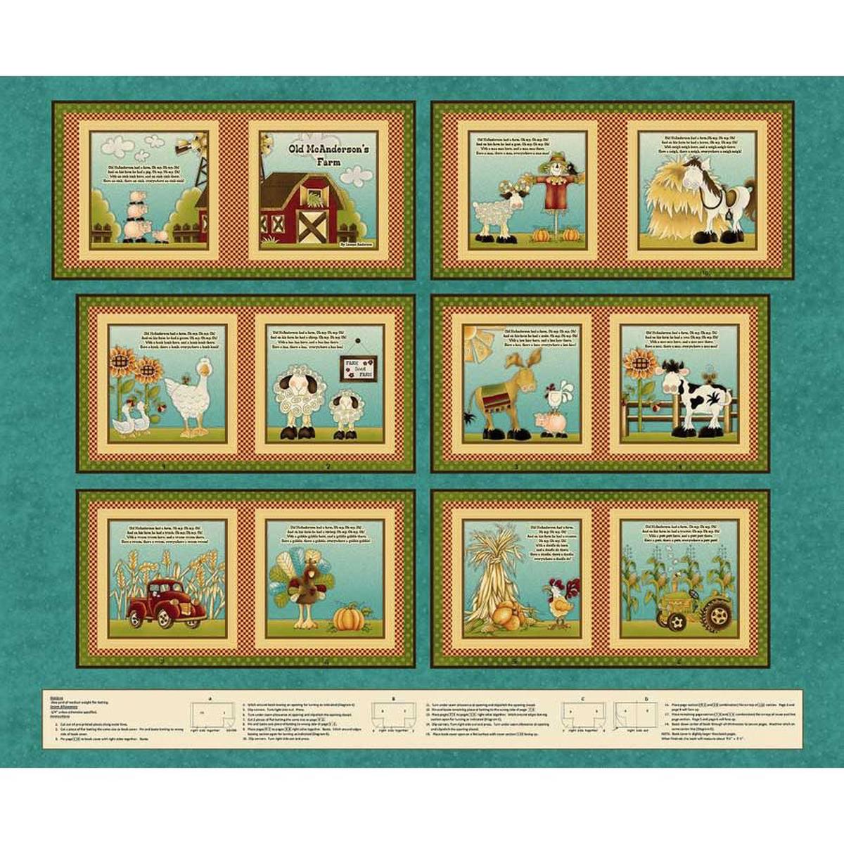 McAnderson's Farm ~ Book Panel ~ 2374BP-77 Teal