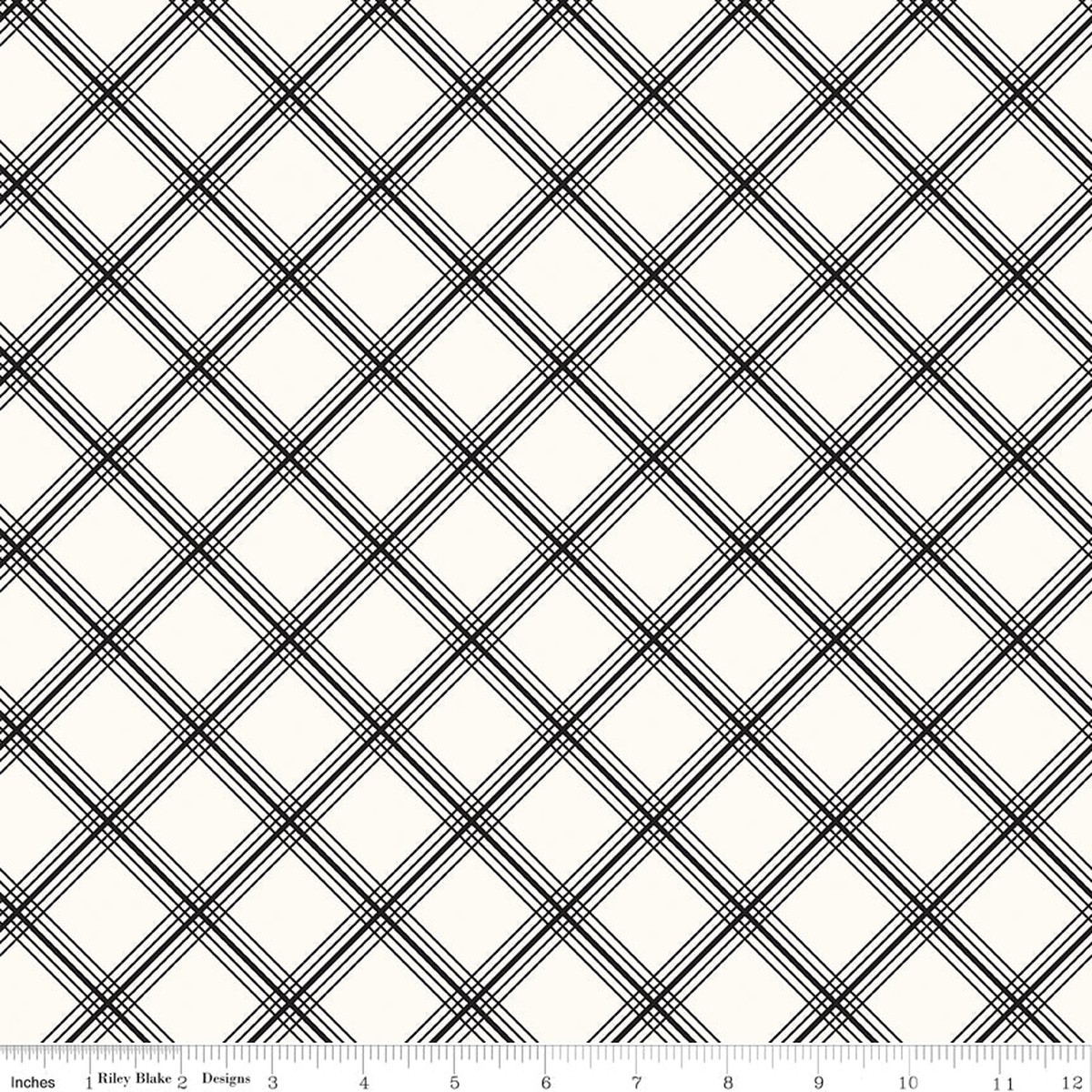 Midnight Meadow ~ Plaid ~ C15322-CREAM