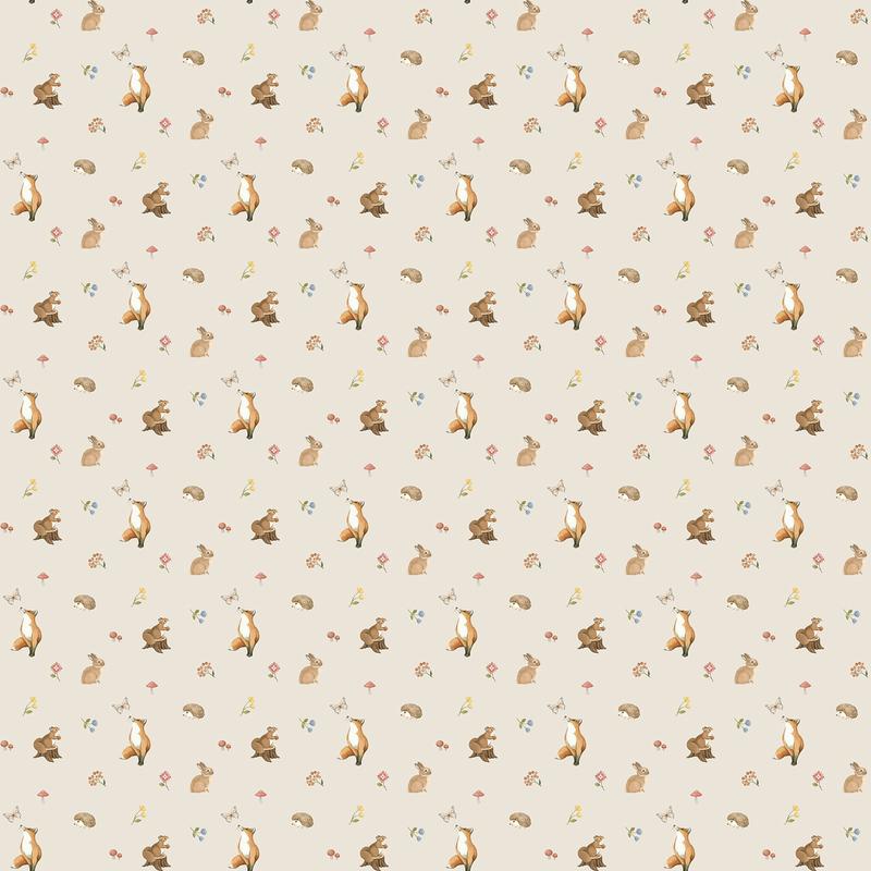 Woodland Heart ~ Mini Animals ~ DP28723-12 Beige Multi