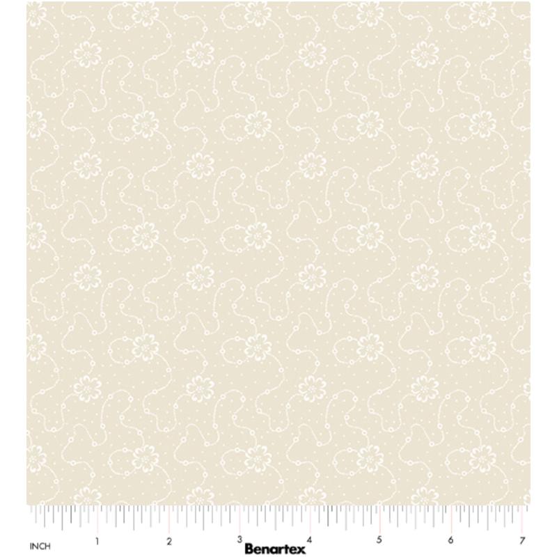 Classic Keepsakes ~ Calico Floral ~ 14655-07 Ecru