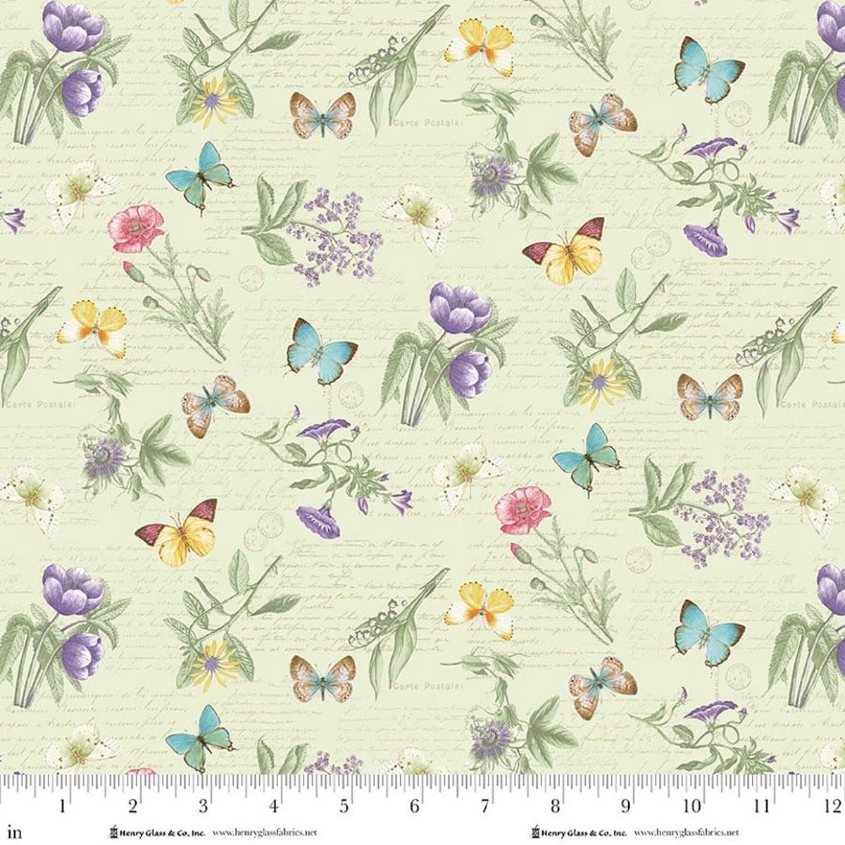 Fluttering Florals ~ 2173-65 Green/Multi