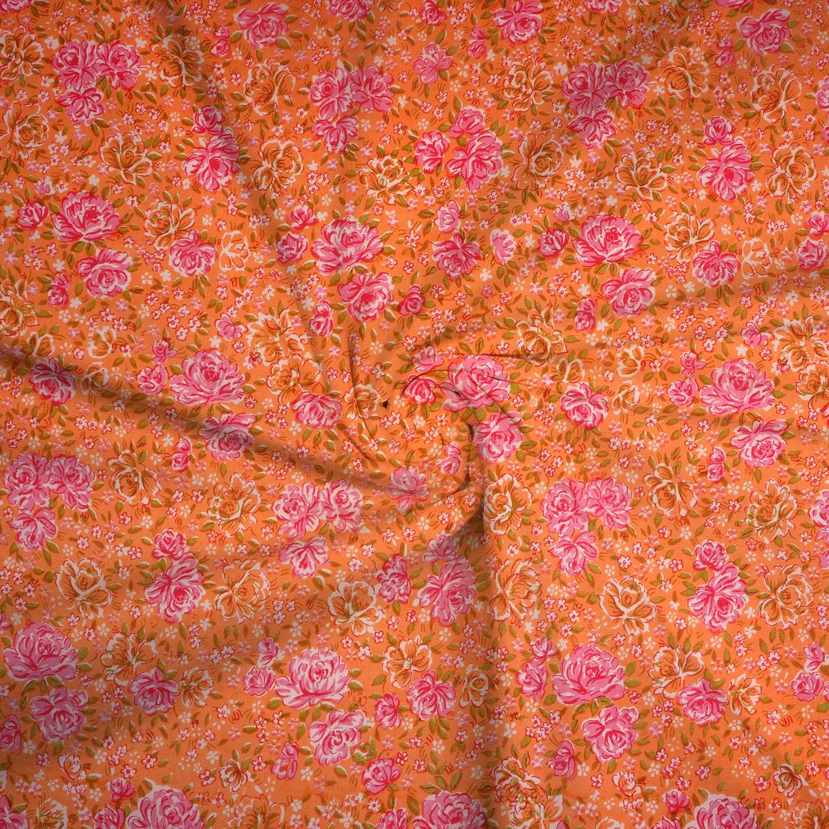 Multicolour Floral Dyed and Printed Pure Cotton Unstitched Fabric