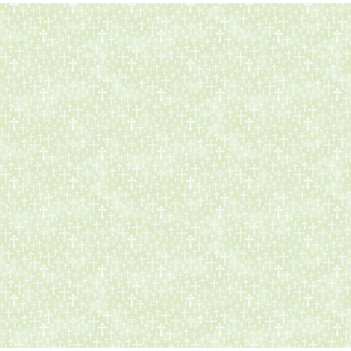 Northcott ~ Spring Awakening ~ 33" x WOF remnant Mini Cross ~ 26870 71 Pale Green