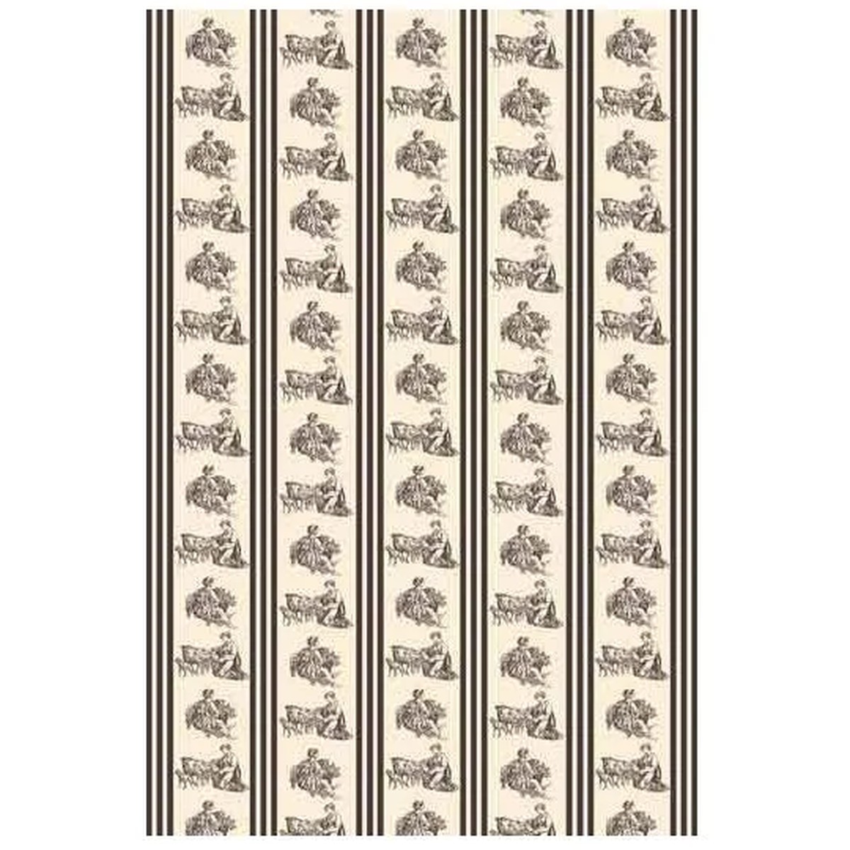 Sajou Oilcloth Fabric | Offrande Amour Grey 1