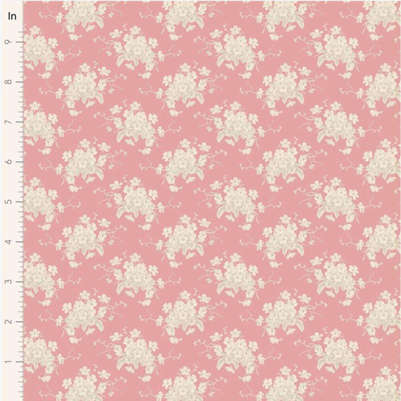 Tilda Sunday Brunch ~ White Flower ~ 100591 Pink