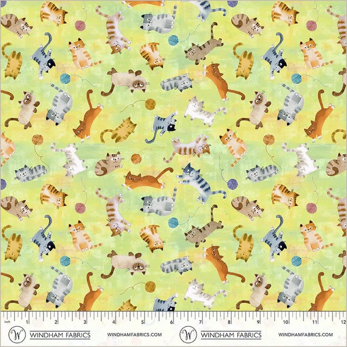 Cats Around Town ~ Playful Companions ~ 55001-5 Green