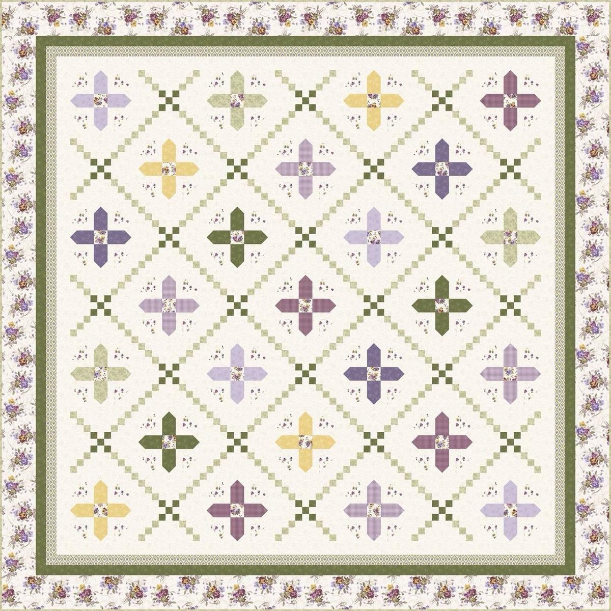 Dandy Pansies ~ Quilt Kit