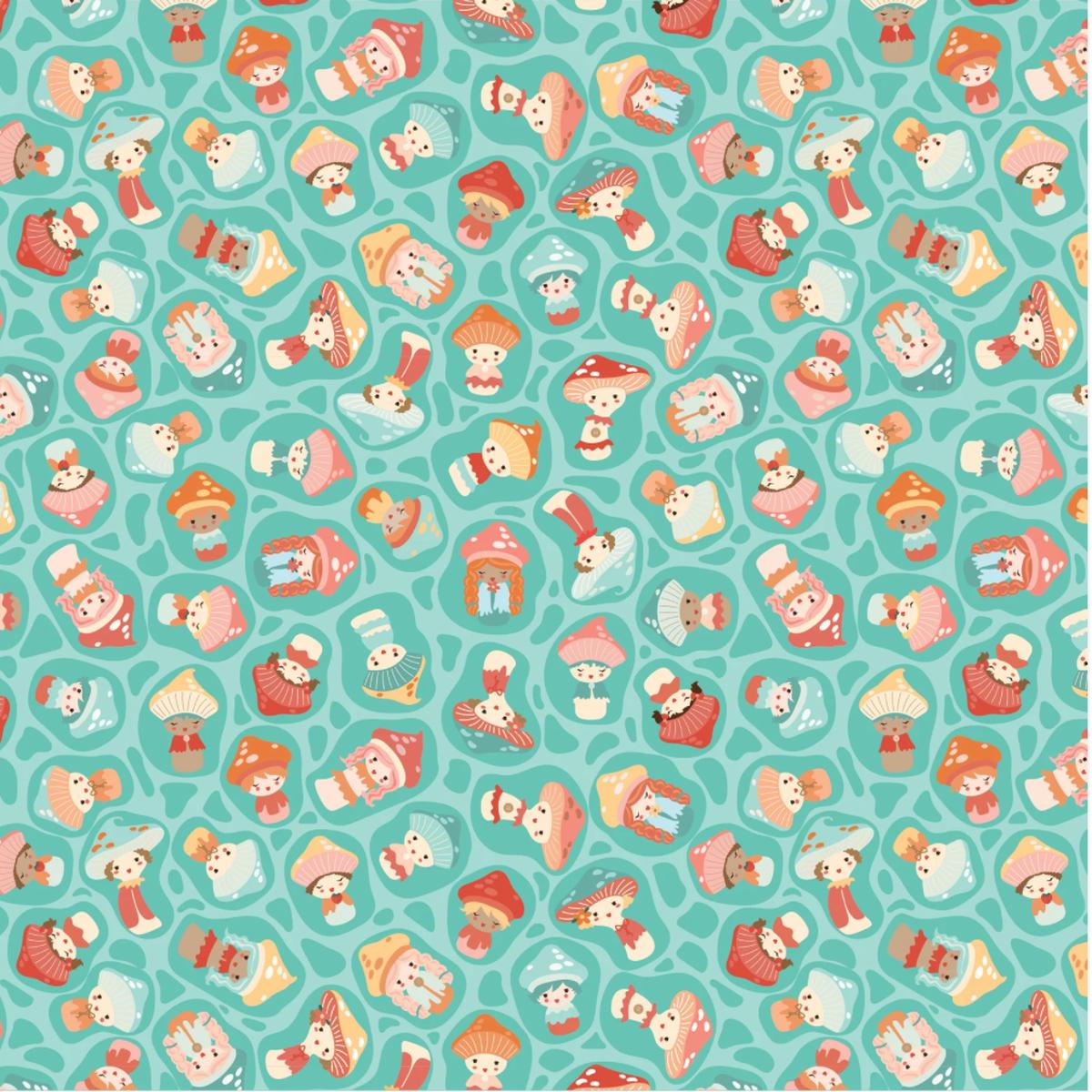 Mushroom Blooms ~ Baby Bellas ~ MB24405 Teal