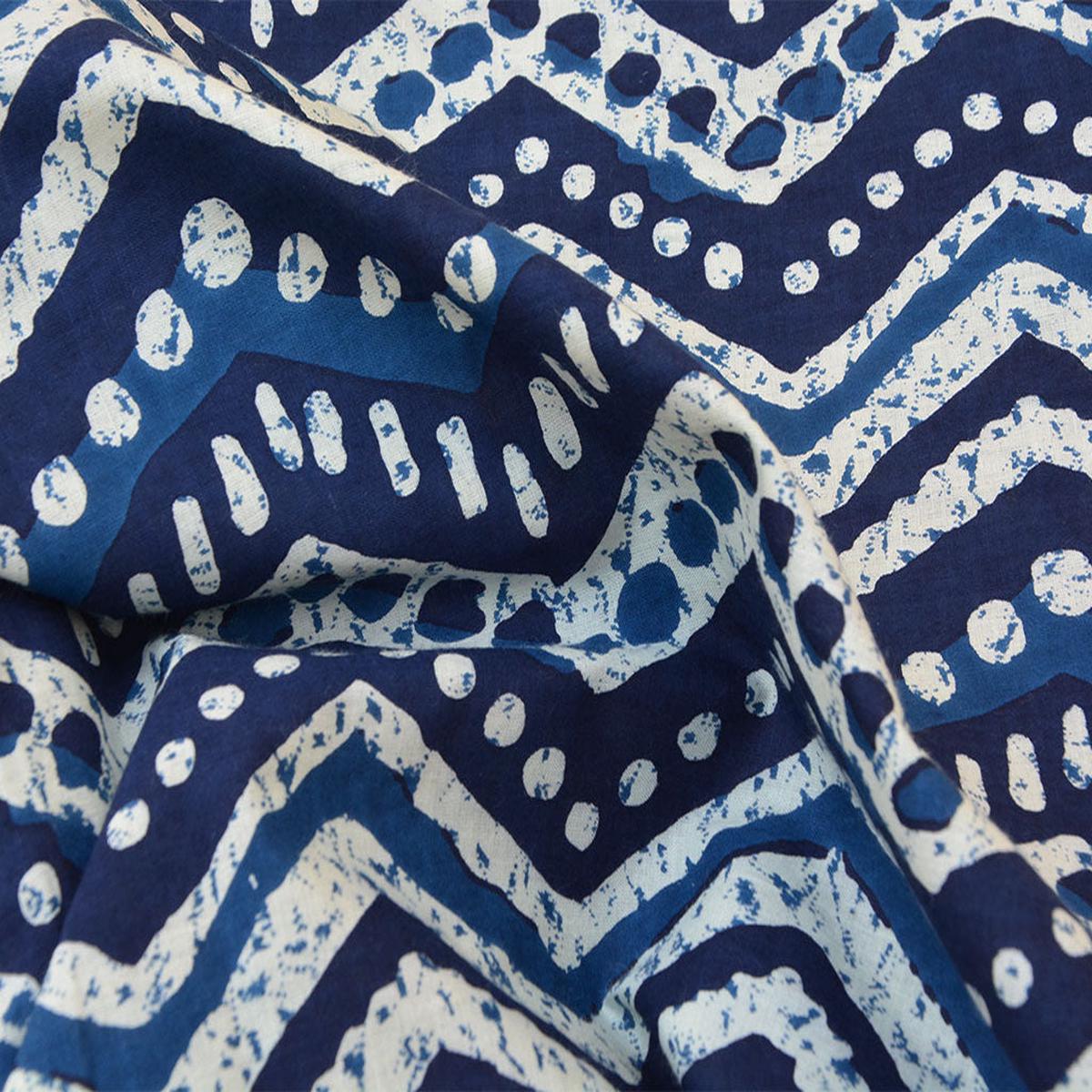 Precuts of Blue Traditional Pure Mul Mul Cotton Fabrics