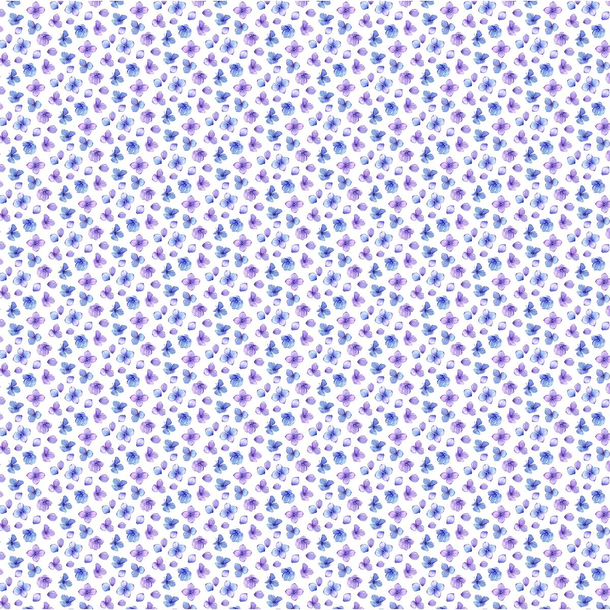 Rhapsody in Blue ~ Tossed Petals ~ 27071 42 Blue Purple
