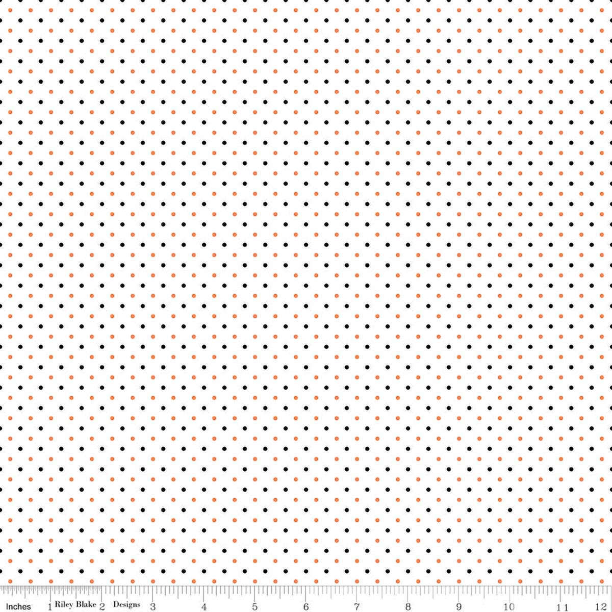 Swiss Dot on White ~ C660-HALLOWEEN