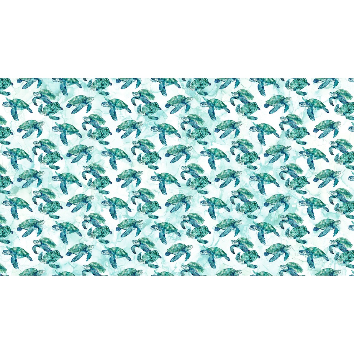 Coral Reef ~ Turtles ~ DP28878-10 White Multi