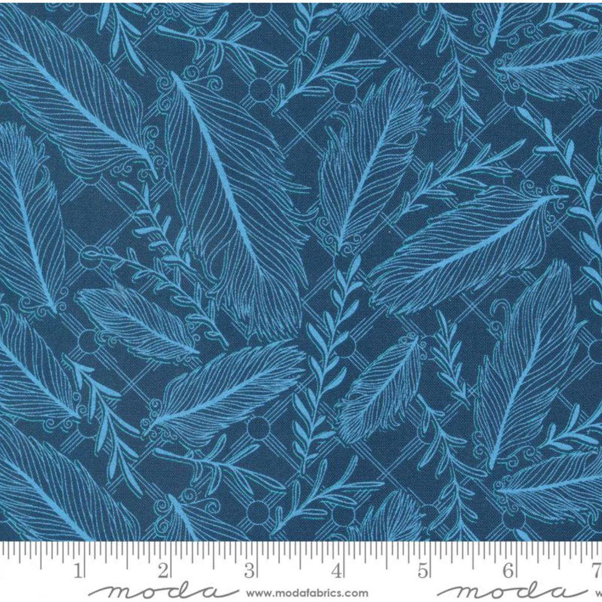 Land of Enchantment ~ Feathers ~ Superior Blue ~ 45033 28 ~ One Yard