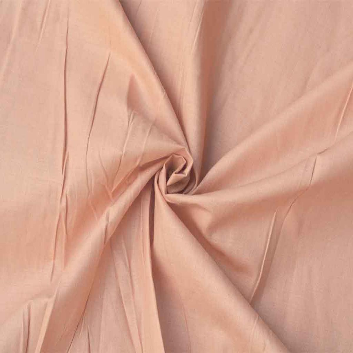 Precuts Of Light Peach Plain Glazed Cotton Fabric