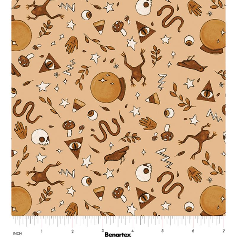 Spellbound ~ Eye of Newt 17132-70 Toast ~ One Yard
