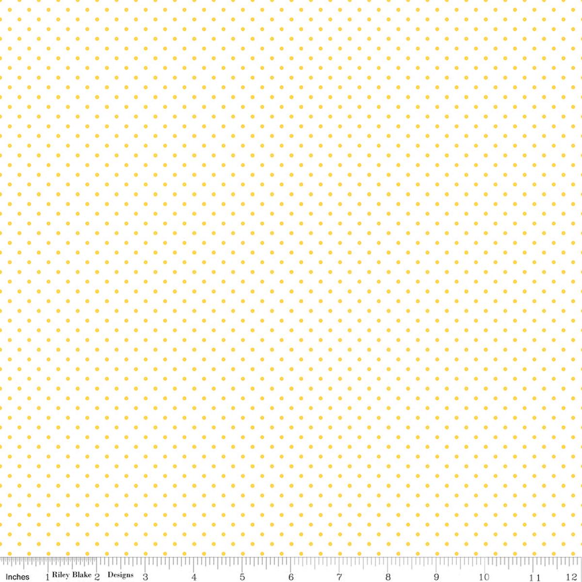 Swiss Dot on White ~ C660-50 YELLOW