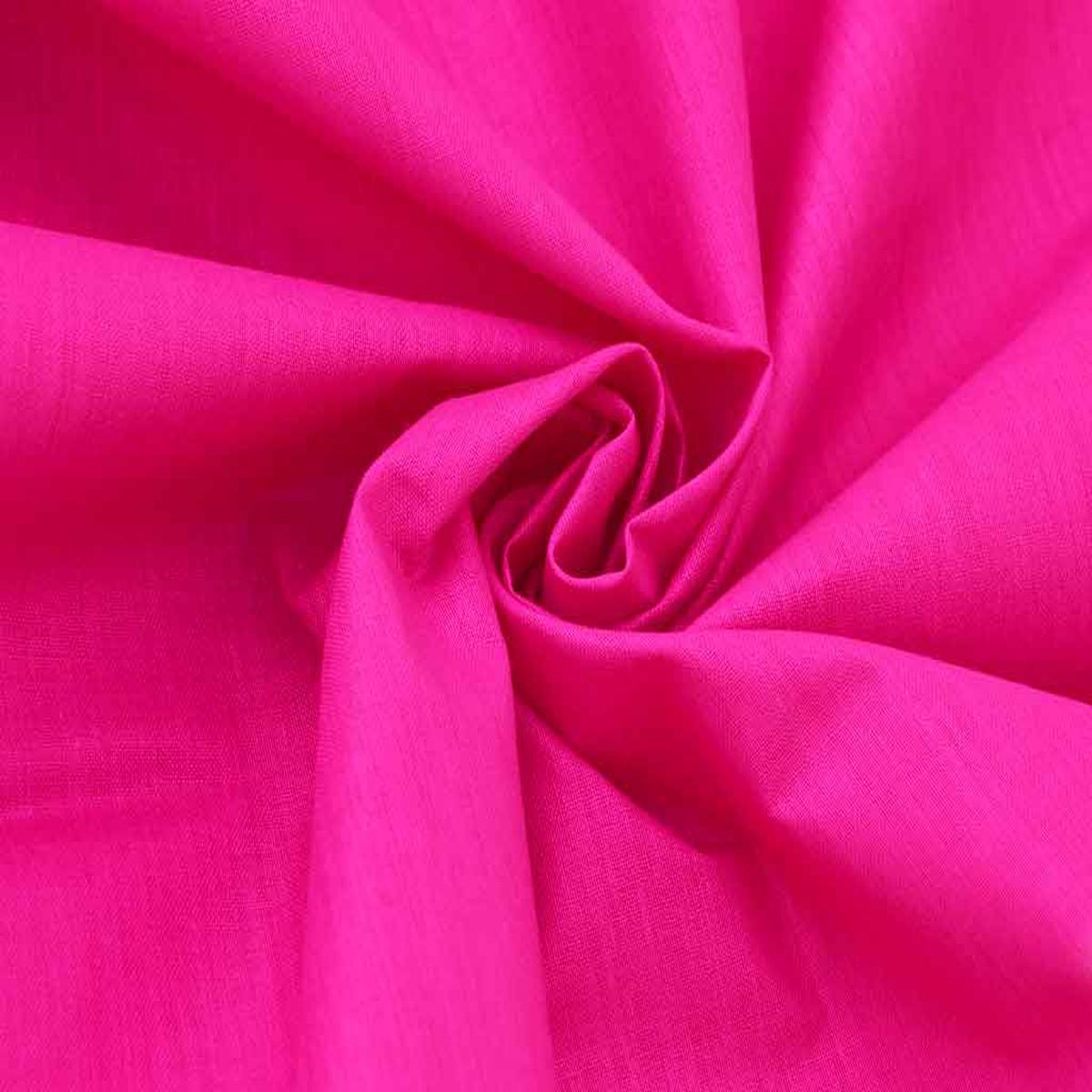 Bright Pink Plain Glazed Cotton Fabric (Wholesale)