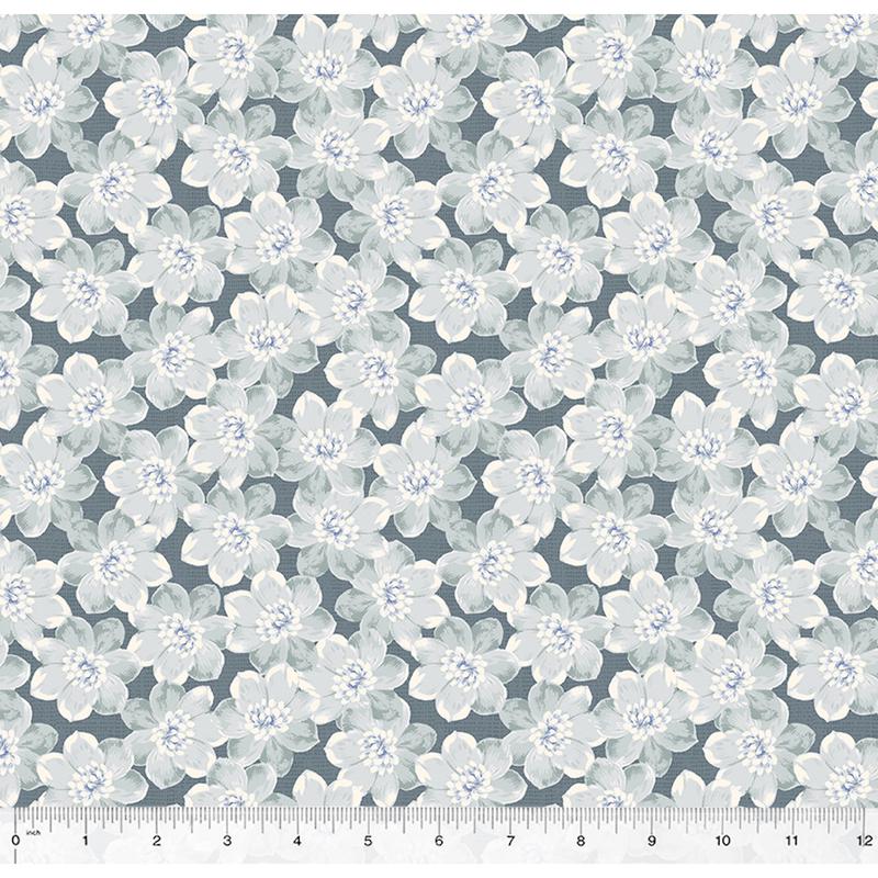 Laurel ~ Flower Bliss ~ Blue Grey 53833-2