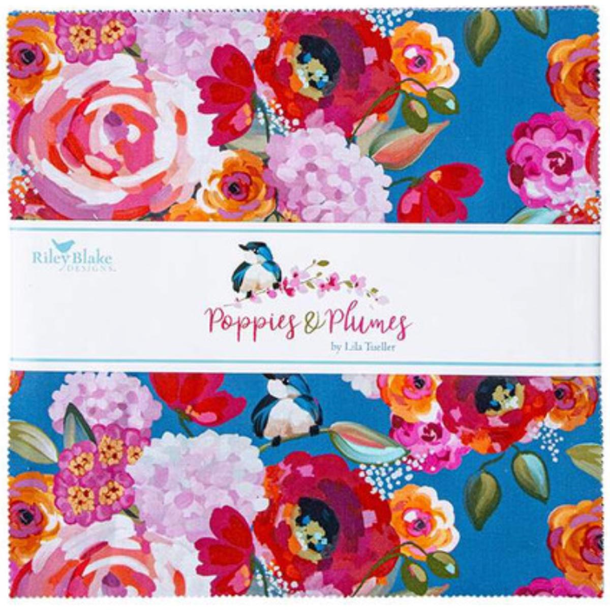 Poppies & Plumes ~ 10" Stacker 10-14290-42