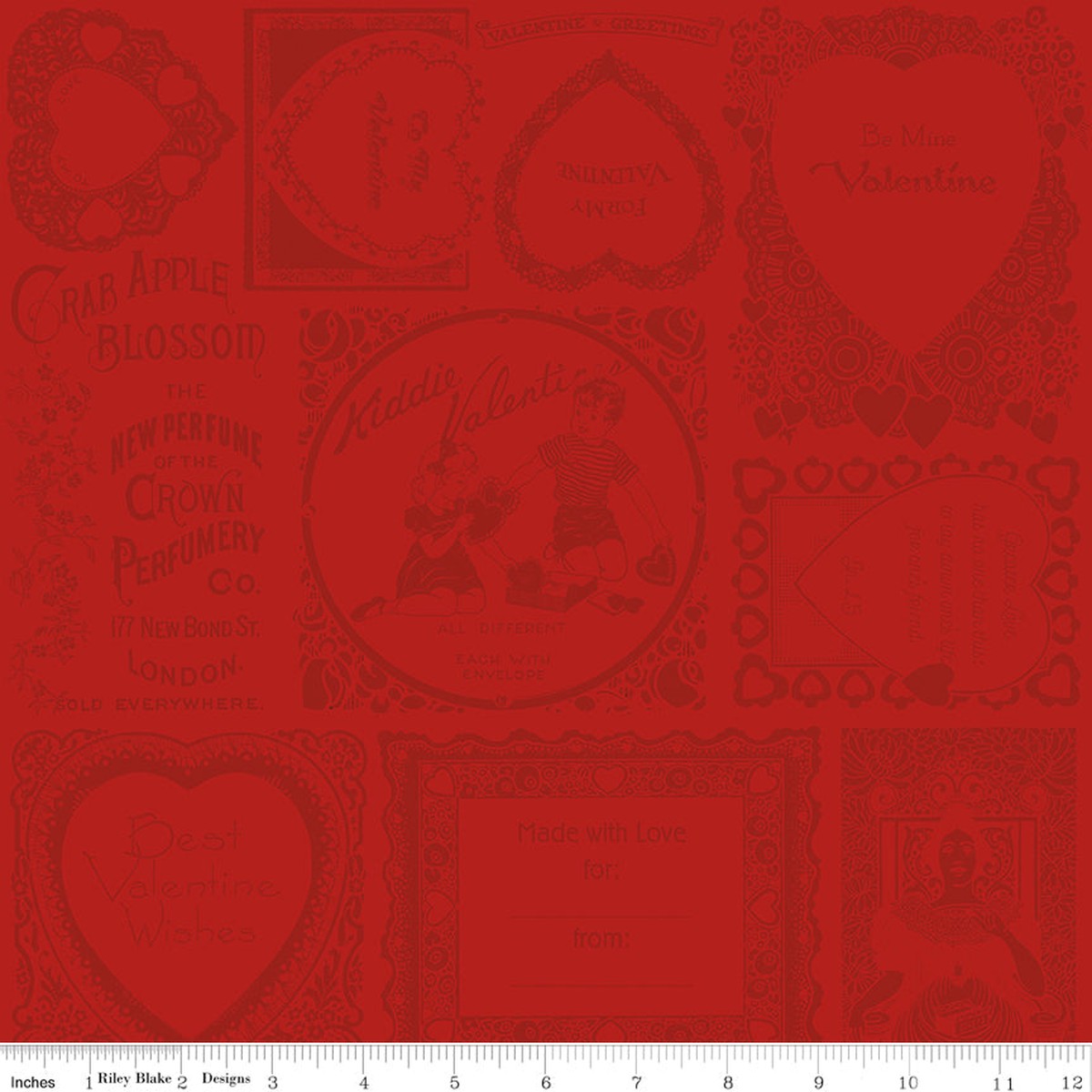 Take Heart ~ Frame Blender ~ C15385-RED ~ One Yard