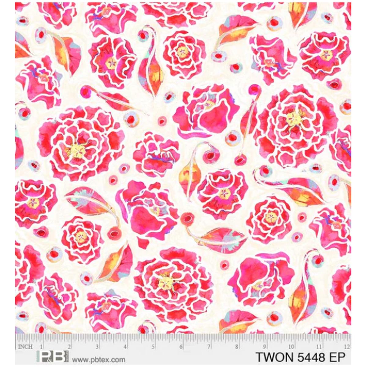 Tiny Wonders ~ Painted Flowers ~ TWON 5448 EP ~ One Yard
