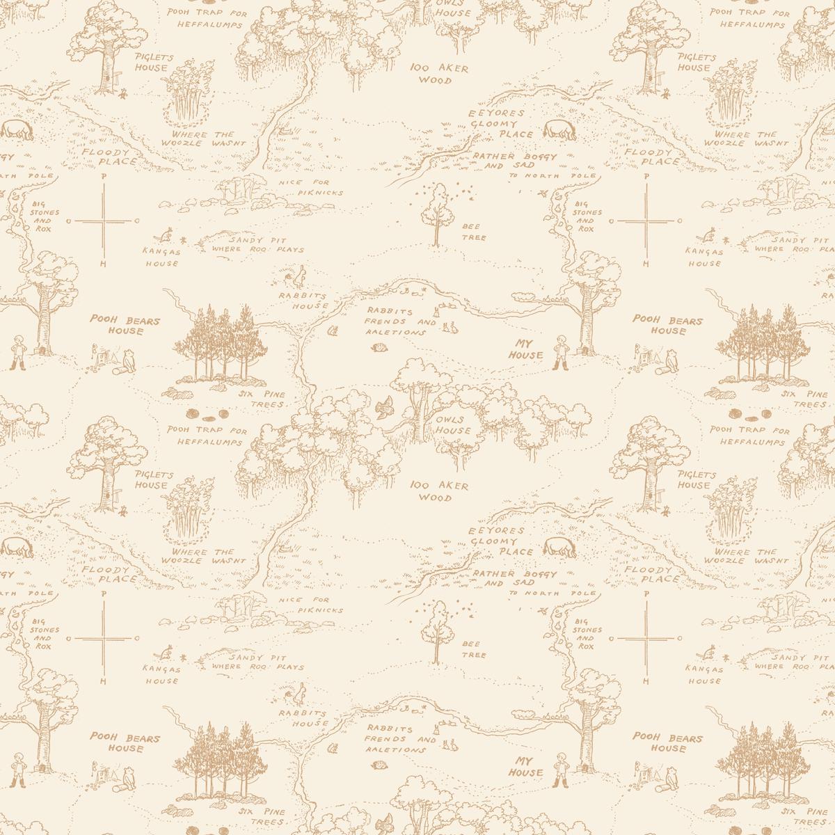 Winnie the Pooh ~ Map ~ C17001-CREAM