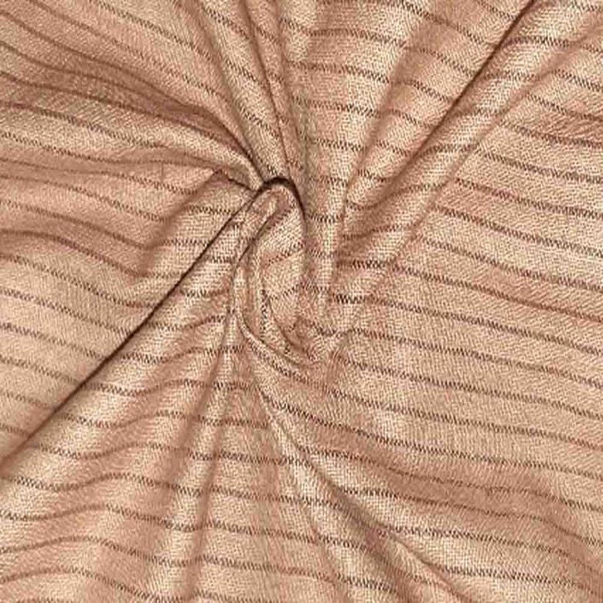 Brown Stripes Dyed Cotton Fabric