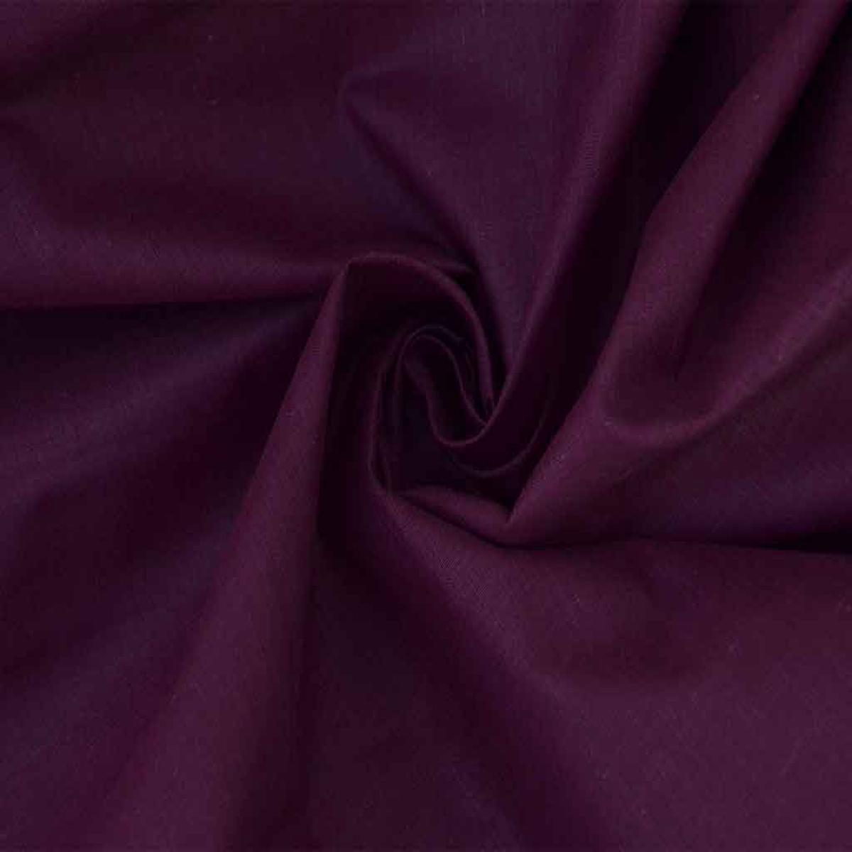 Dark Purple Plain Glazed Cotton Fabric (Wholesale)